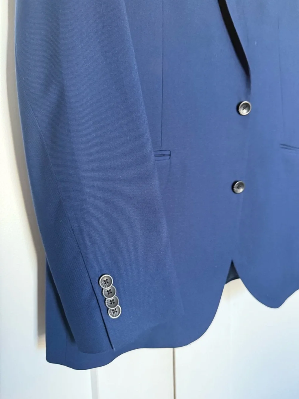 Navy Blue Men's Suit Blazer + Pants - Picture 2 of 7